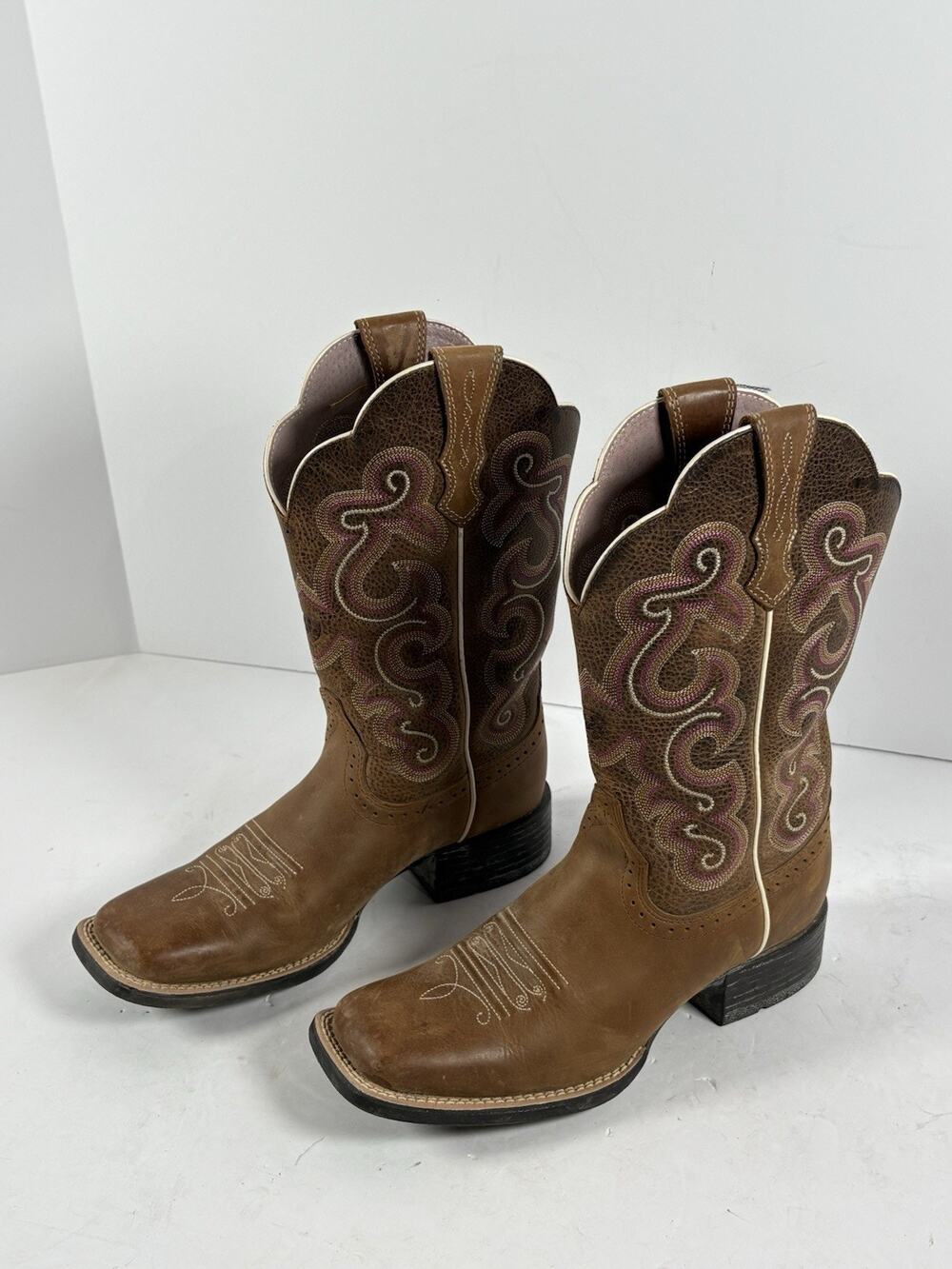 Ariat 10006304 Womens 6B Brown Leather Western Cowboy Boots Square Toe